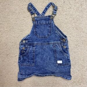 7 For All Mankind Baby Infant Denim Jean Overall Dress Size 12 Months